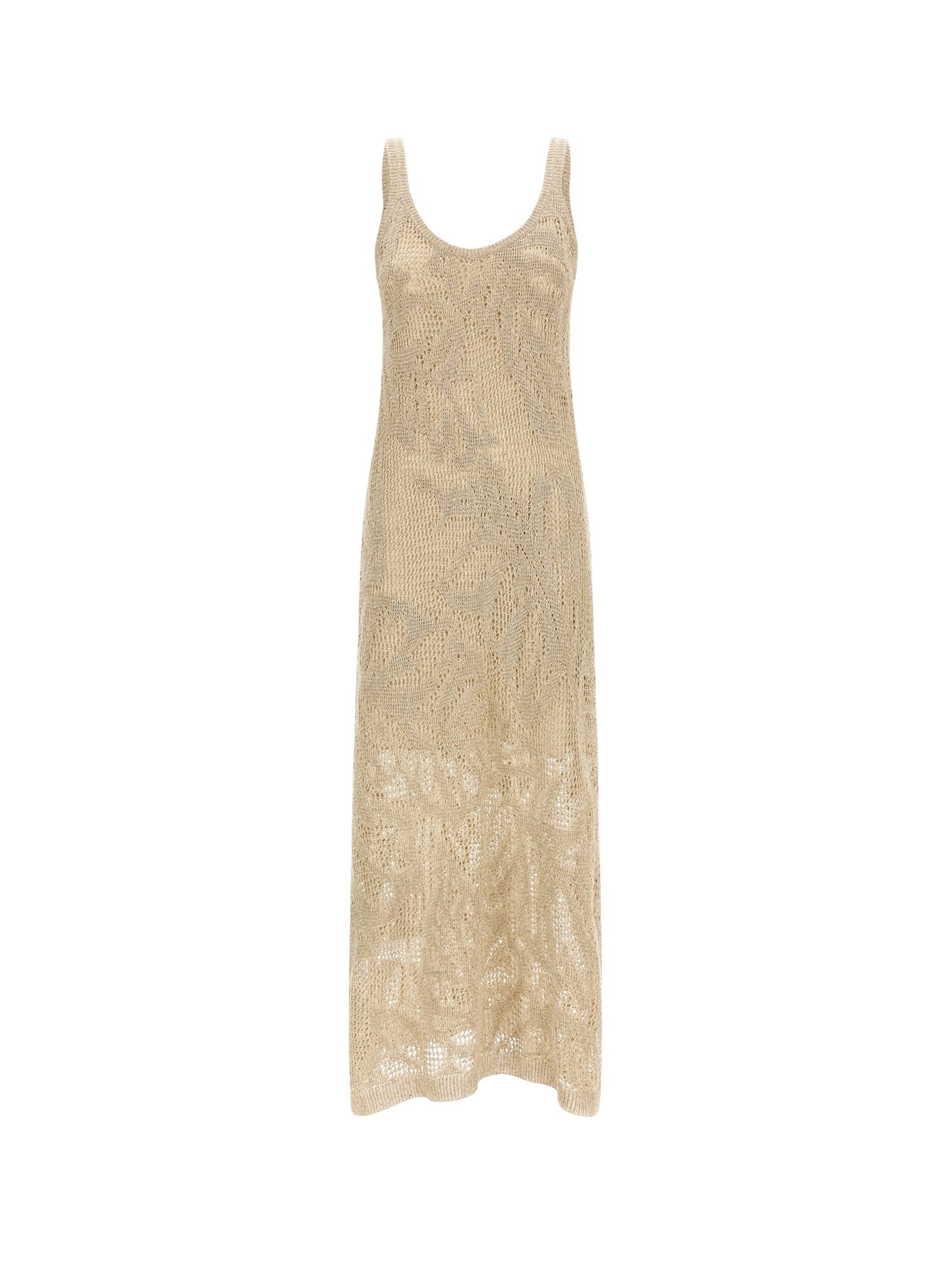 Brunello Cucinelli Dresses Beige Lino Cotone - M