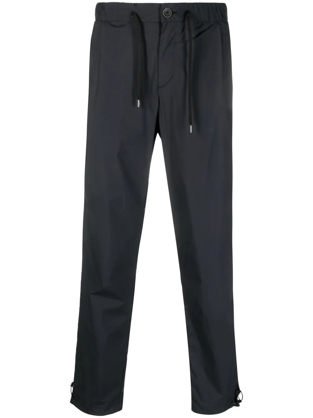 Herno Drawstring-Waist Tapered Trousers — Black