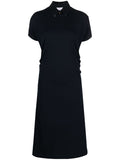 Brunello Cucinelli Sequin-Embellished Wool-Blend Dress — Navy