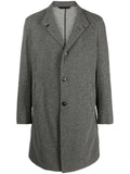 Manzoni24 Cashmere Single-Breasted Coat — Grey