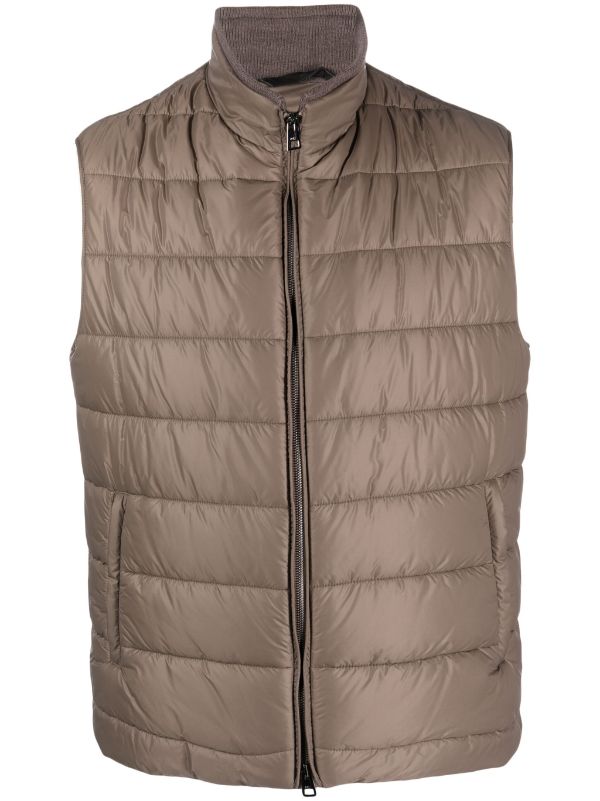 Manzoni24 Padded Down Vest — Taupe