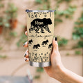 Vaso Personalizado Mamá Osa 20 oz con 1-12 Nombres de Niños Oso y Pajita Día de la Madre Cumpleaños Regalo para Mamá Abuela