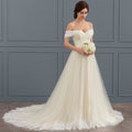 Bridal Wedding Dress White Long Off the Shoulder Ball-Gown Princess