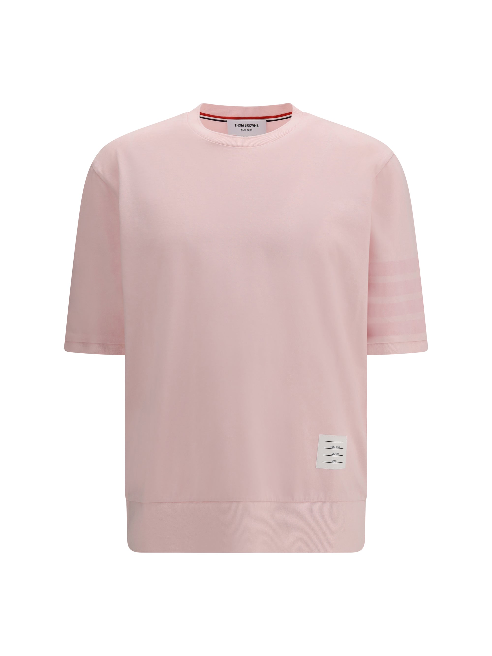 Thom Browne 4-Bar Cotton Jersey T-Shirt — Pink