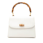 Calfskin Bamboo Top Handle Bag