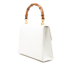 Calfskin Bamboo Top Handle Bag