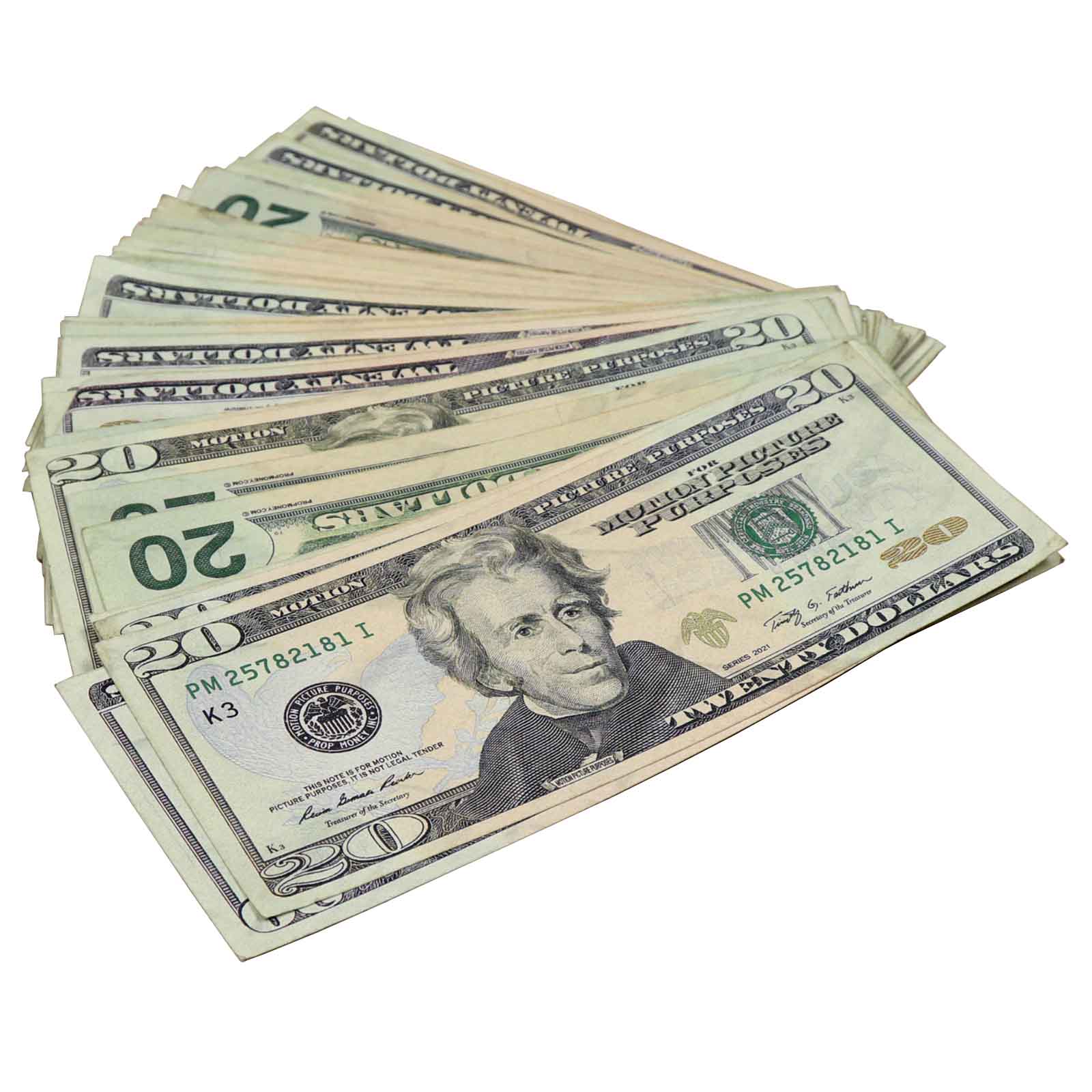 $20 RealAged® New Series Bills By Prop Money Inc.