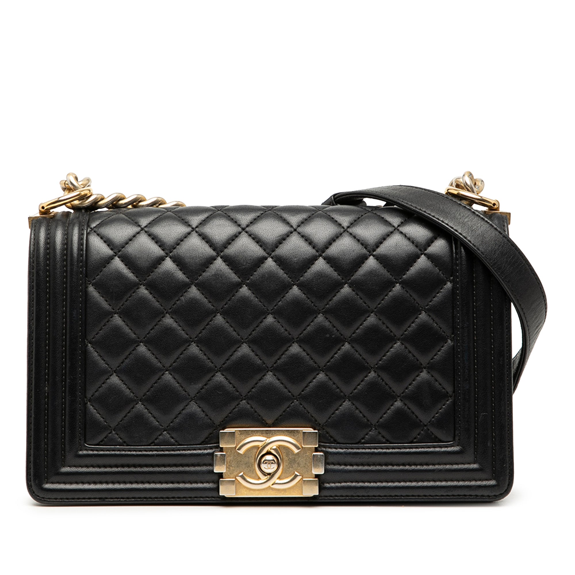 Medium Quilted Lambskin Boy Flap