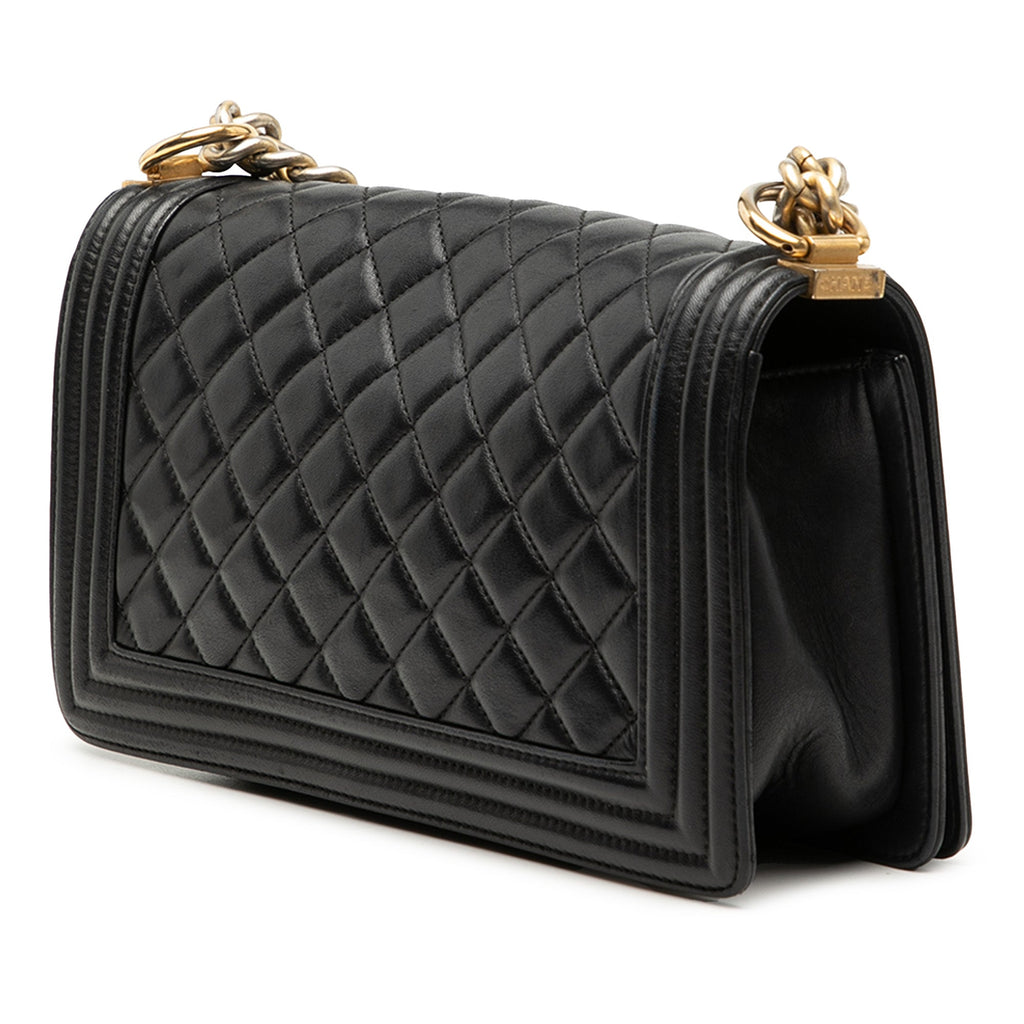 Medium Quilted Lambskin Boy Flap