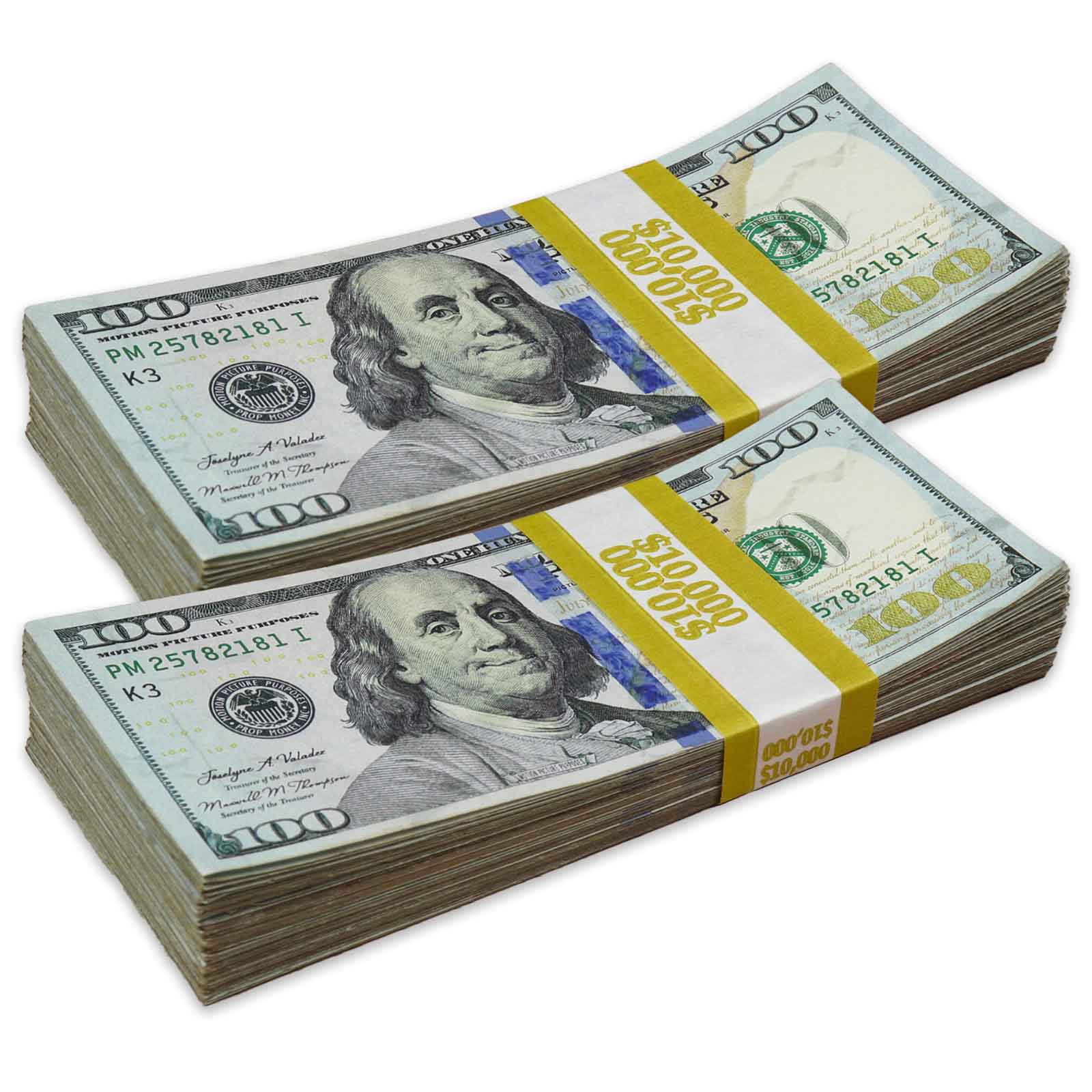 $20,000 RealAged® Full Print New Series Stack By Prop Money Inc.