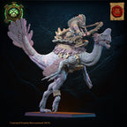 Tocih, Cuetzpalli Heroine on Oviraptor, Lost Kingdom Miniatures