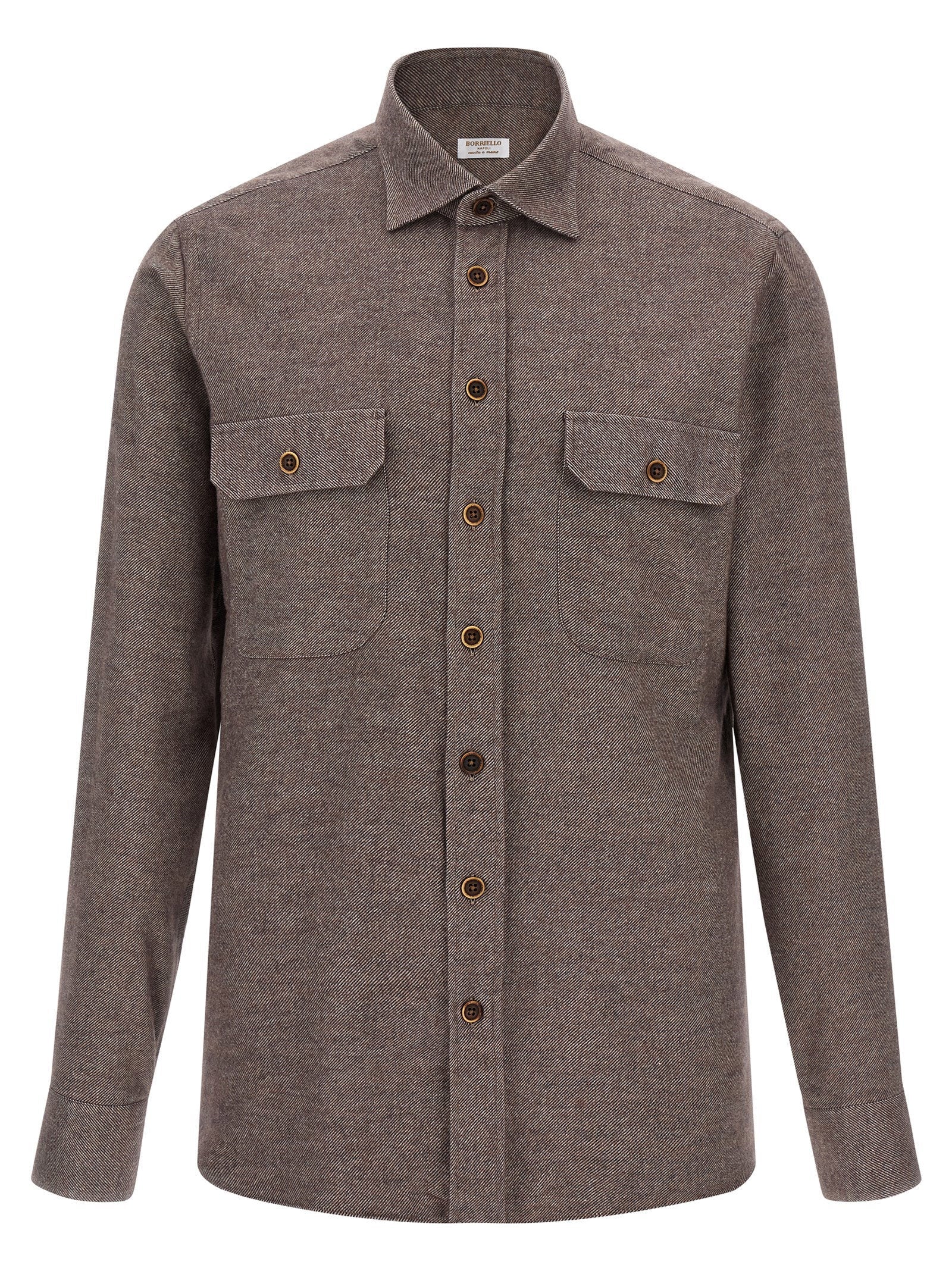 Borriello Flannel Shirt — Taupe