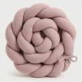 Braided Cot Bumper 210cm PINK
