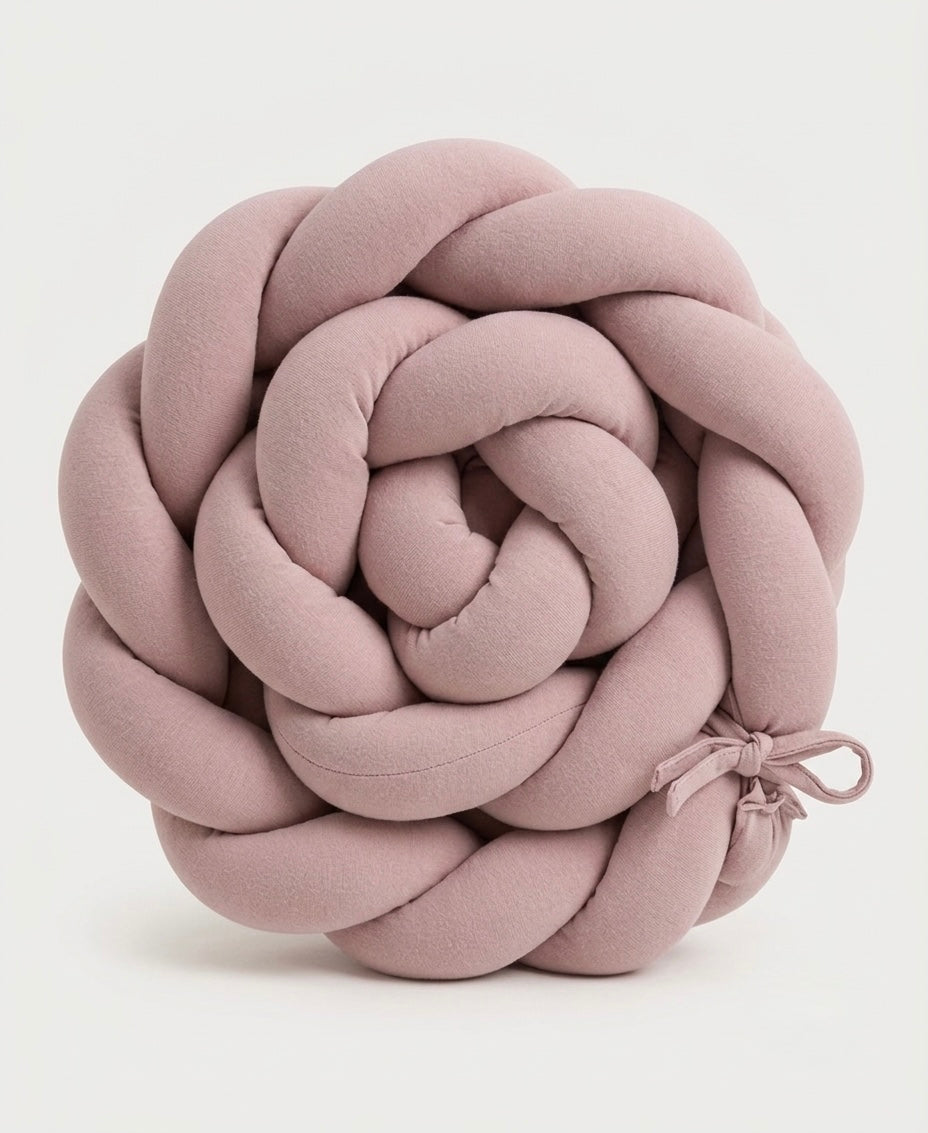 Trenza protectora cuna rosa 180cm para mayor seguridad y estilo