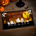 Personalizada Luna Calabaza Fantasma Marco de fotos de madera Ornamento con el título y el nombre Decoración para el hogar Regalo de Halloween para los amigos de la familia