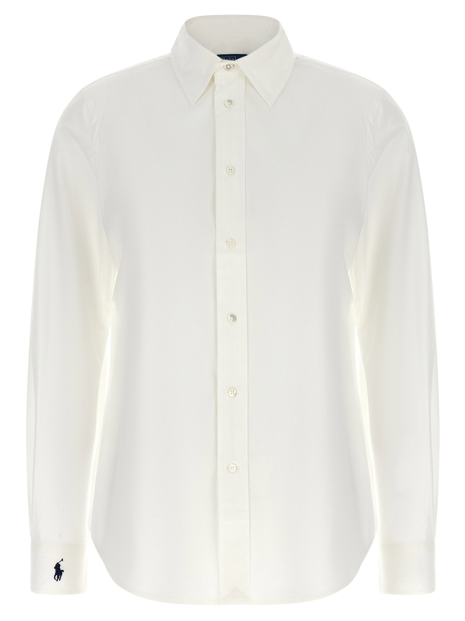 Polo Ralph Lauren Logo-Embroidered Cotton Poplin Shirt — White