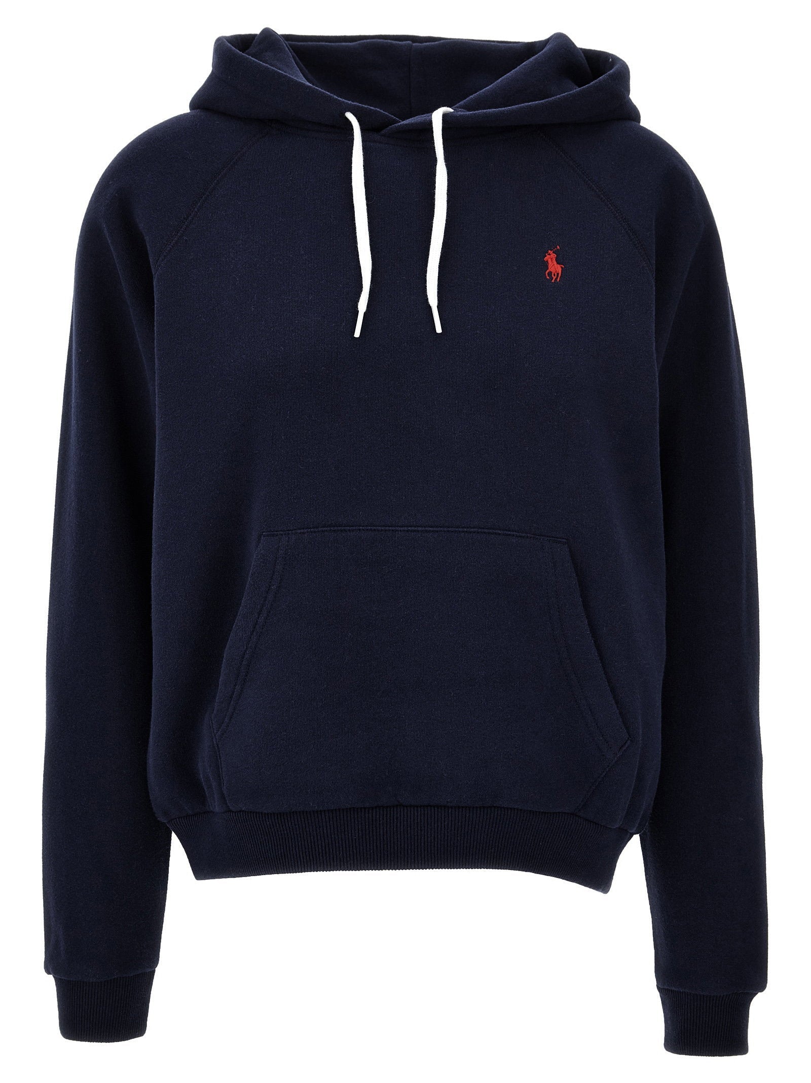 Polo Ralph Lauren Logo-Embroidered Cotton Blend Hoodie — Navy