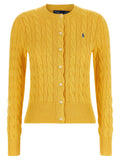 Polo Ralph Lauren Cable-Knit Cotton Cardigan — Yellow