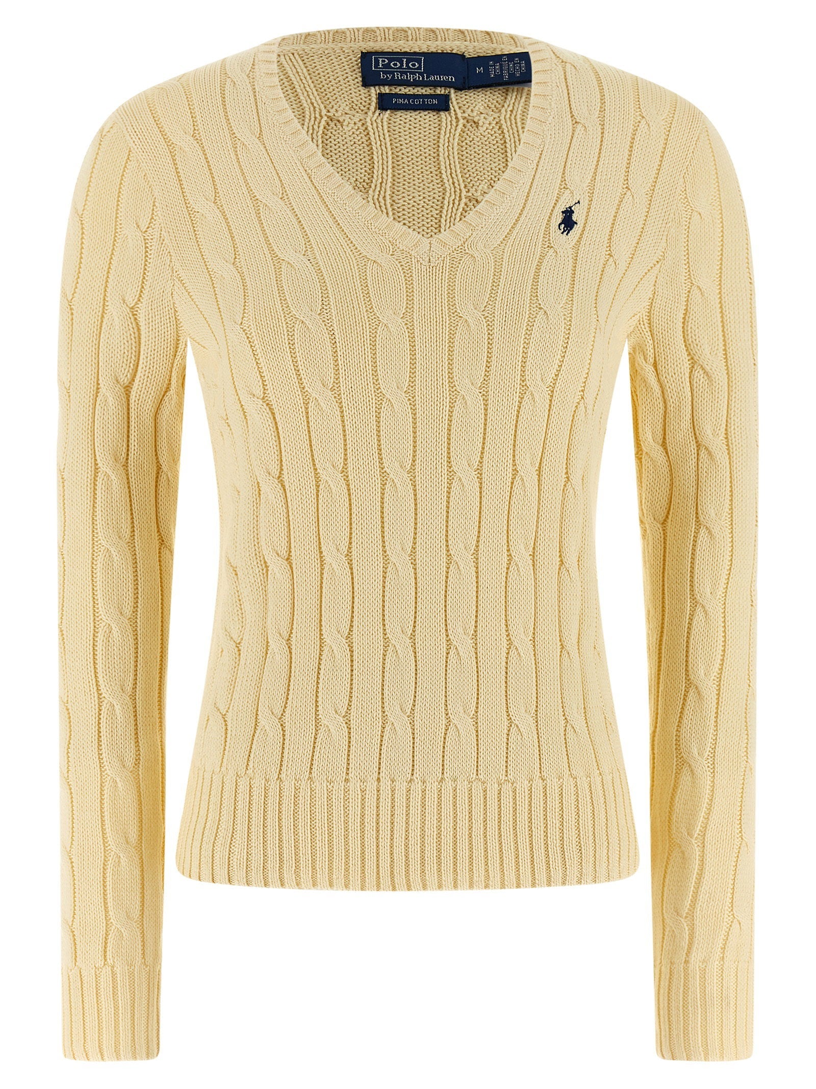 Polo Ralph Lauren Cable-Knit Pima Cotton Sweater — Cream