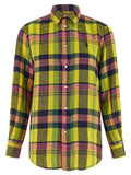 Polo Ralph Lauren Checked Linen Shirt — Yellow