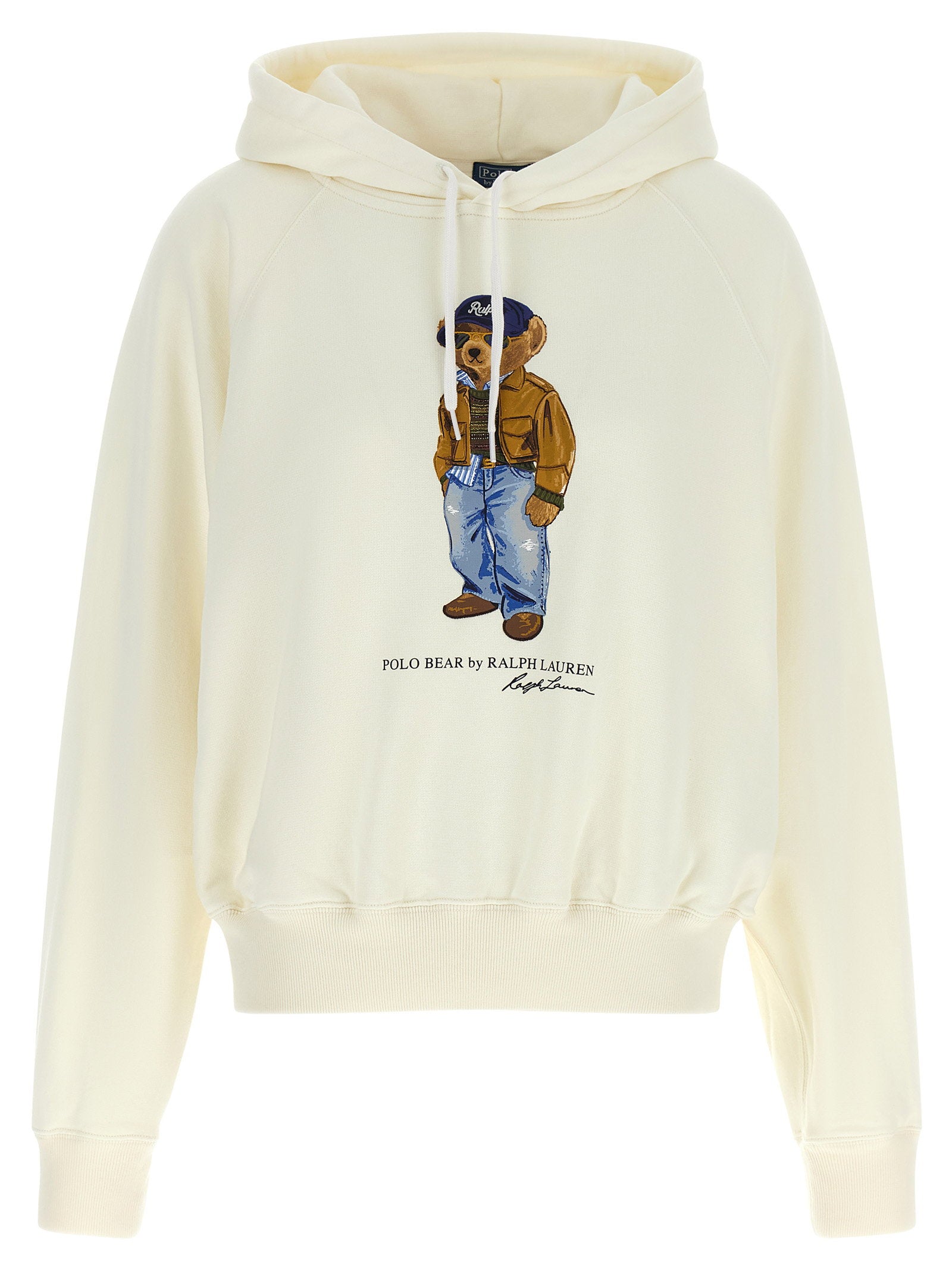 Polo Ralph Lauren Polo Bear-Print Hoodie — Cream