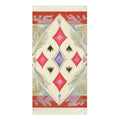 Artistic Geometric and Floral Diamond Bath Towel