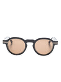Matsuda Round-Frame Panto Sunglasses — Black