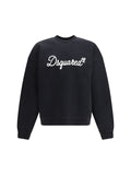 Dsquared2 Logo-Embroidered Cotton Sweatshirt — Black