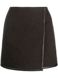 Golden Goose High-Waisted Virgin-Wool Skirt — Brown