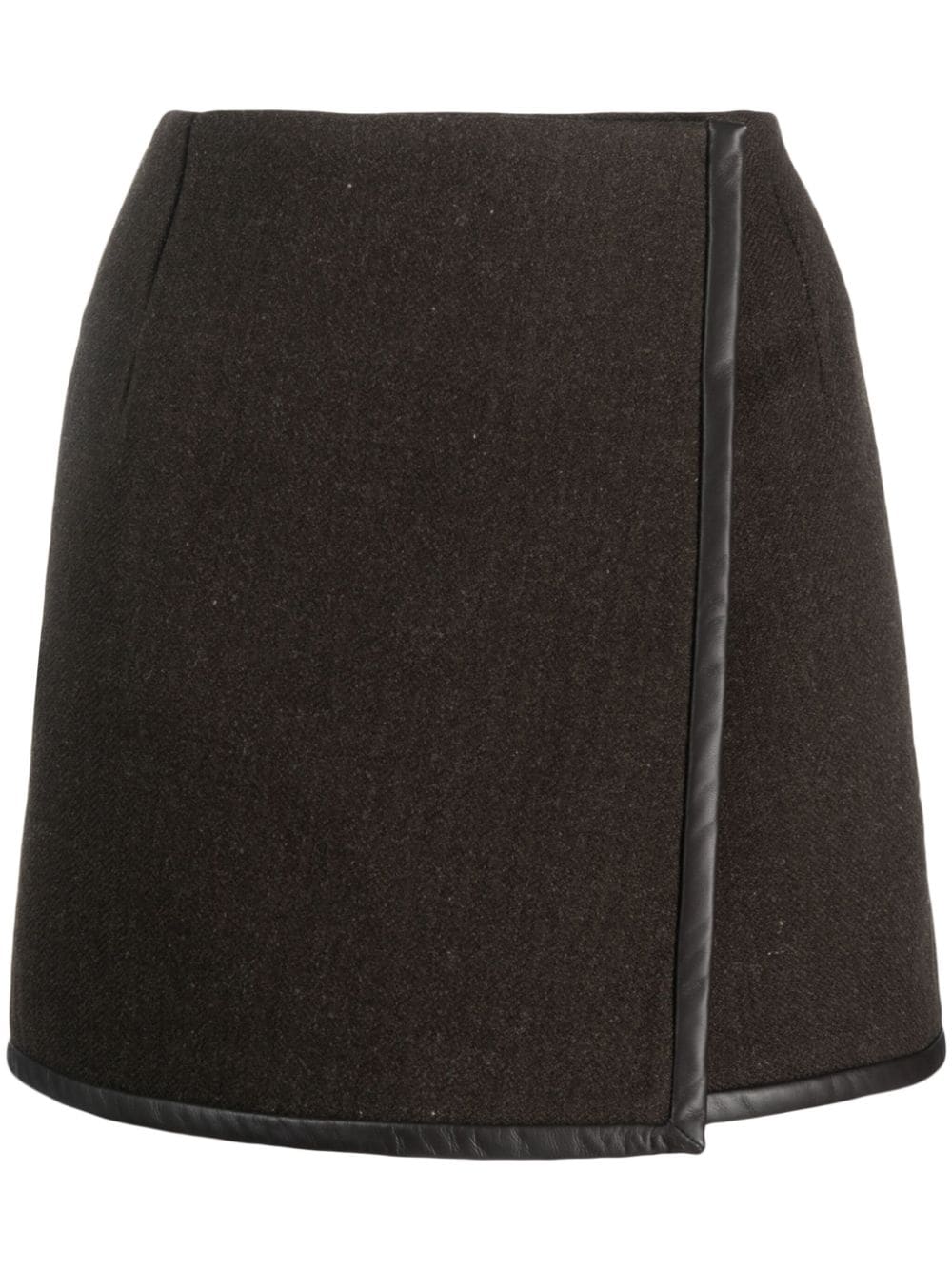 Golden Goose High-Waisted Virgin-Wool Skirt — Brown