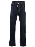 Dsquared2 Logo-Patch Slim-Leg Jeans — Indigo