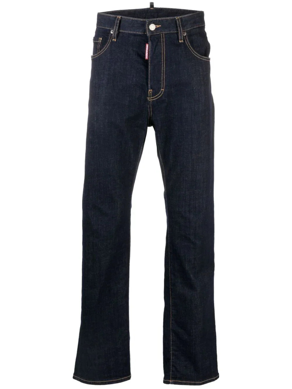 Dsquared2 Logo-Patch Slim-Leg Jeans — Indigo