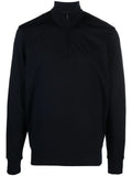 Orlebar Brown Half-Zip Wool Sweater — midnight blue