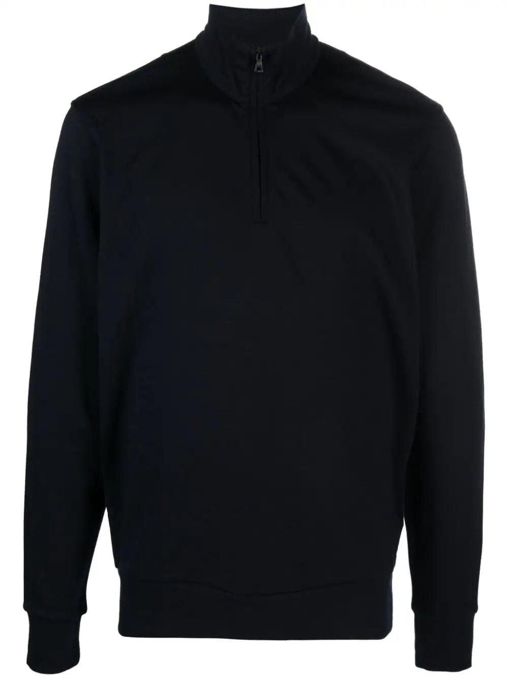 Orlebar Brown Half-Zip Wool Sweater — midnight blue
