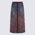 Etro Skirts Aubergine Mix _vi Pl