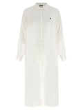 Polo Ralph Lauren Linen Maxi Boyfriend Shirt Dress — White