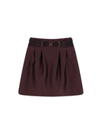 Elisabetta Franchi Skirts Brown Poliestere - 46