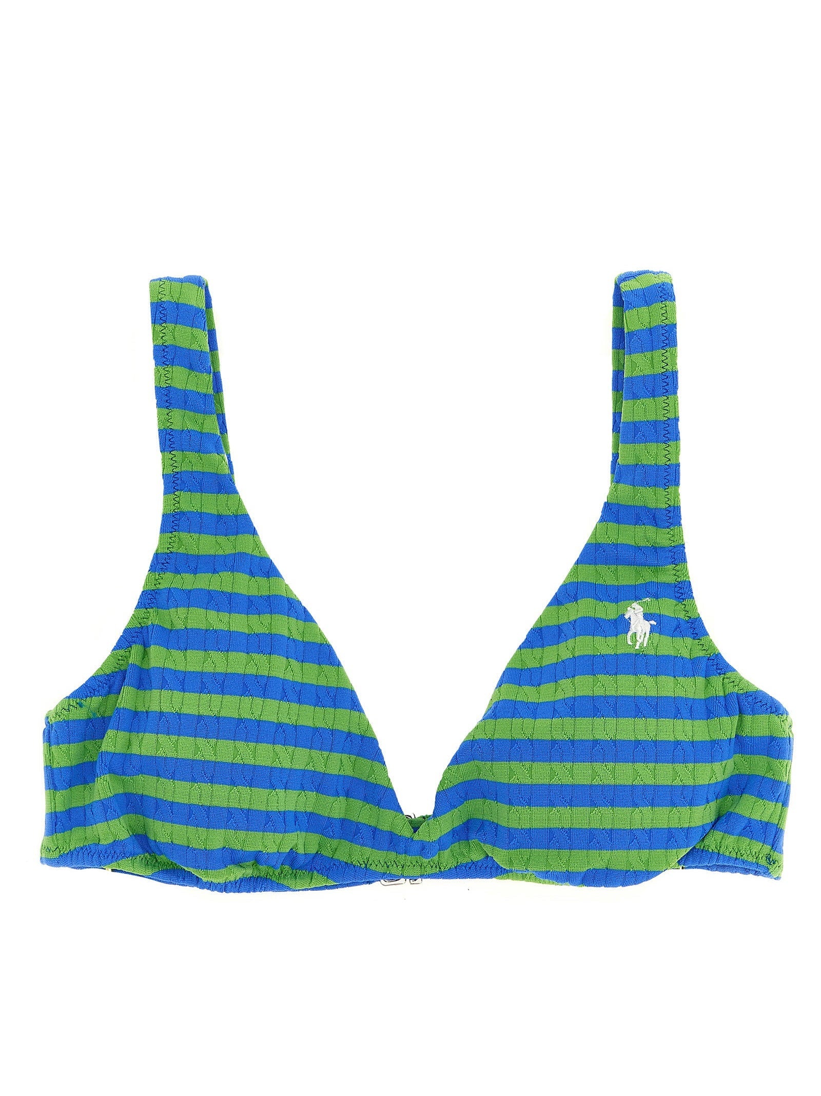 Polo Ralph Lauren Striped Bikini Top — blue