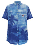 Polo Ralph Lauren Palme Print Cotton Shirt — Blue