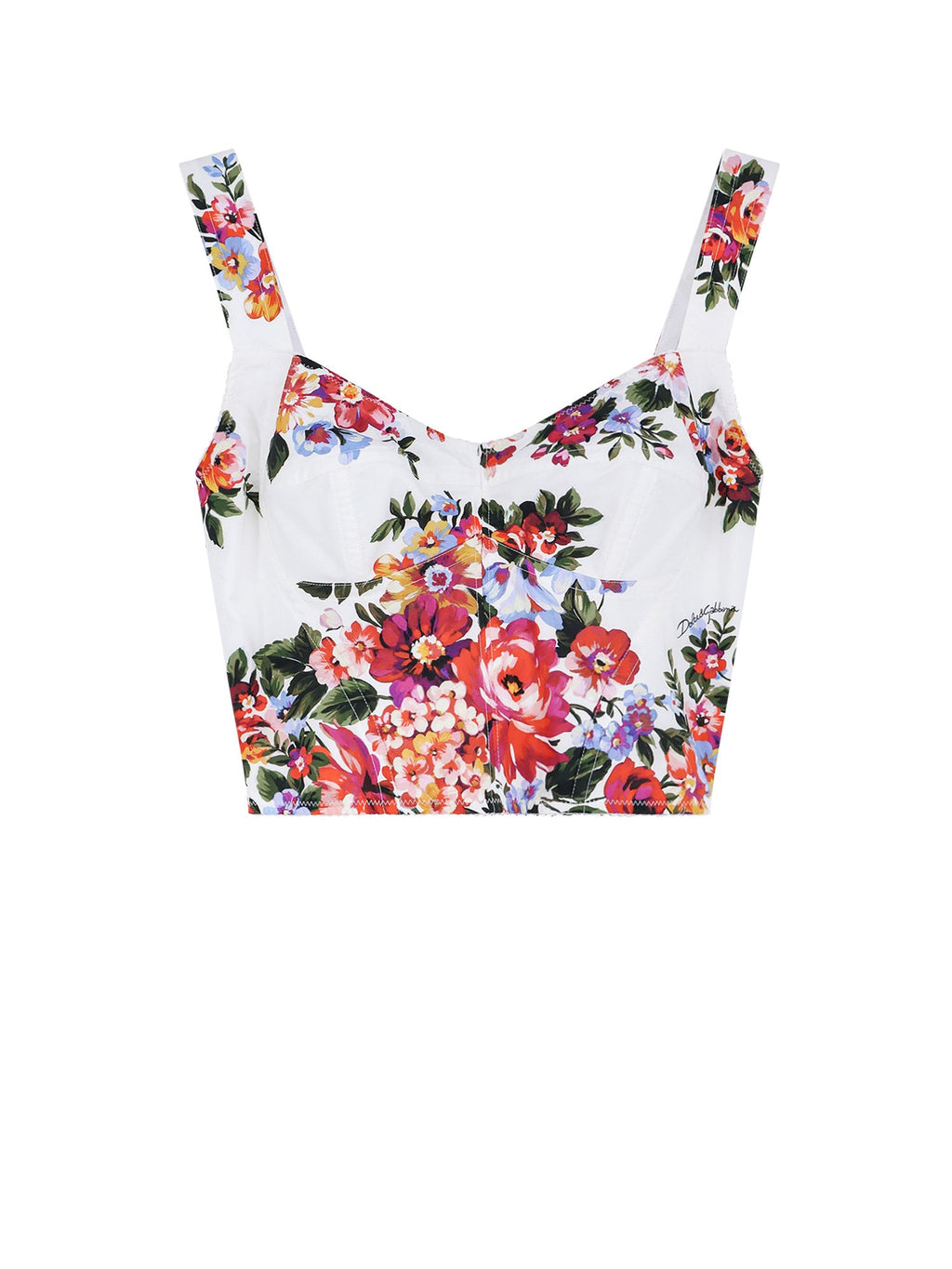 Dolce & Gabbana T-shirts and Polos Mazzfiori Bianco Cotone Nylon Elastan - 38