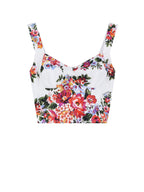 Dolce & Gabbana T-shirts and Polos Mazzfiori Bianco Cotone Nylon Elastan - 38