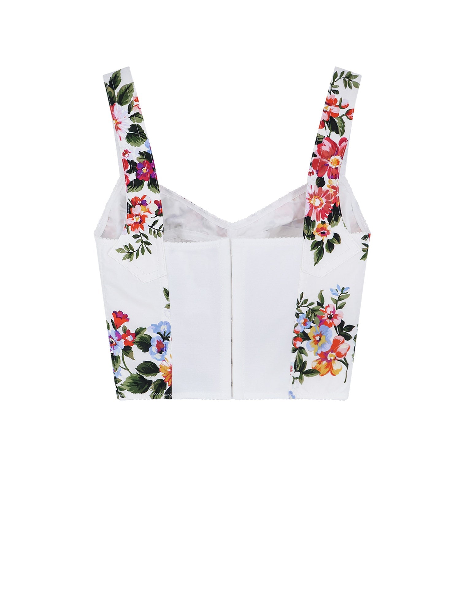 Dolce & Gabbana T-shirts and Polos Mazzfiori Bianco Cotone Nylon Elastan - 38