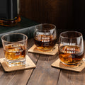 Vasos de whisky personalizados con ancla de guitarra vintage y nombre grabado con láser Regalo de cumpleaños, Día del Padre, Navidad para el abuelo, el padre y el amante del whisky