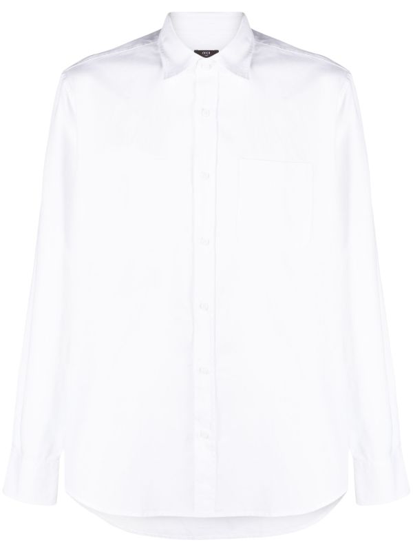 Peserico Long-Sleeve Cotton Shirt — White
