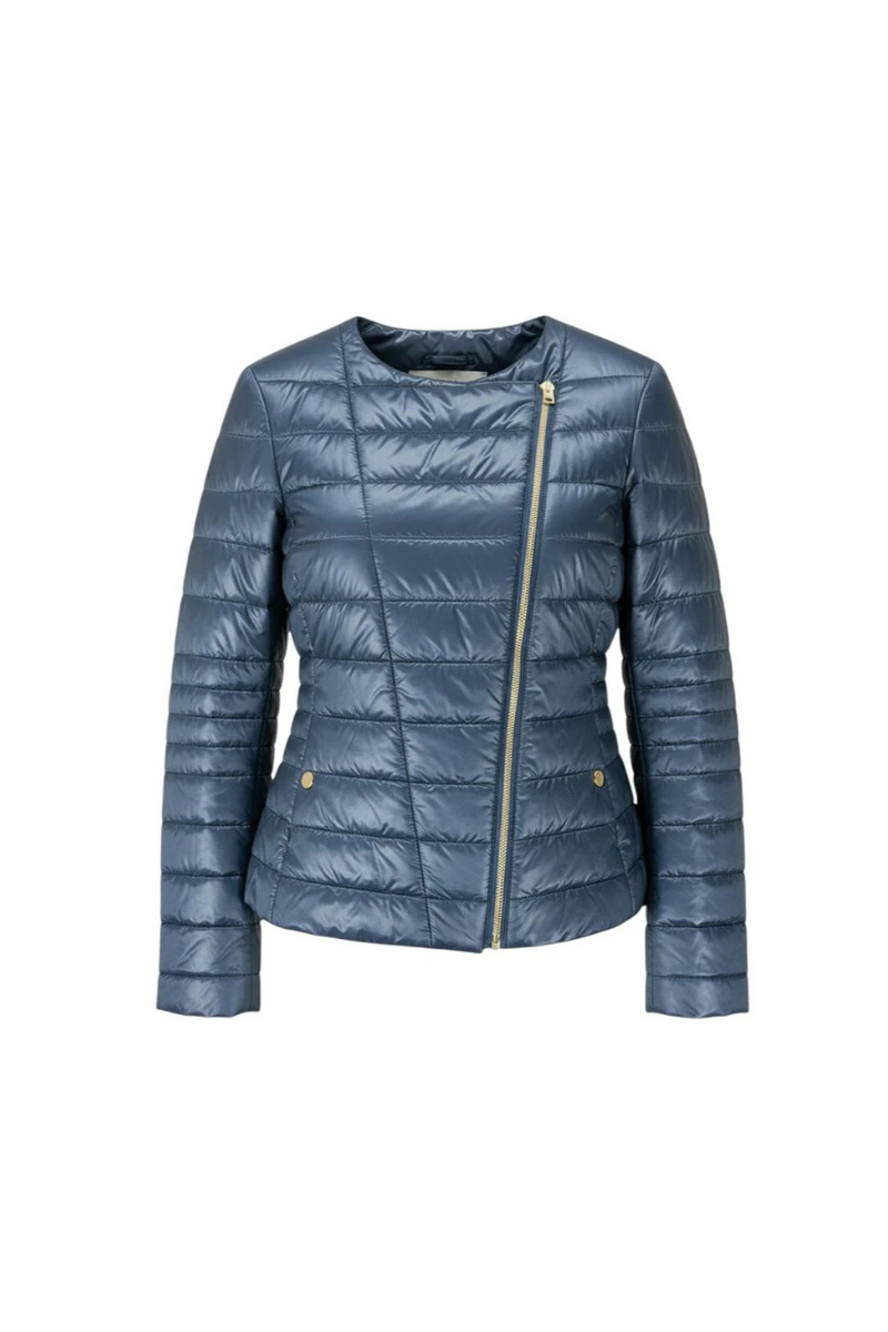 Herno Quilted Nylon Down Jacket — Blue
