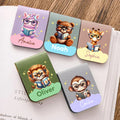 Nube personalizada Animal magnético de cuero de la PU Marcapáginas Clip con el nombre de la lectura de cumpleaños de regalo para los amantes del libro de los niños