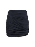 Magda Butrym Draped Swim Mini Skirt — Black