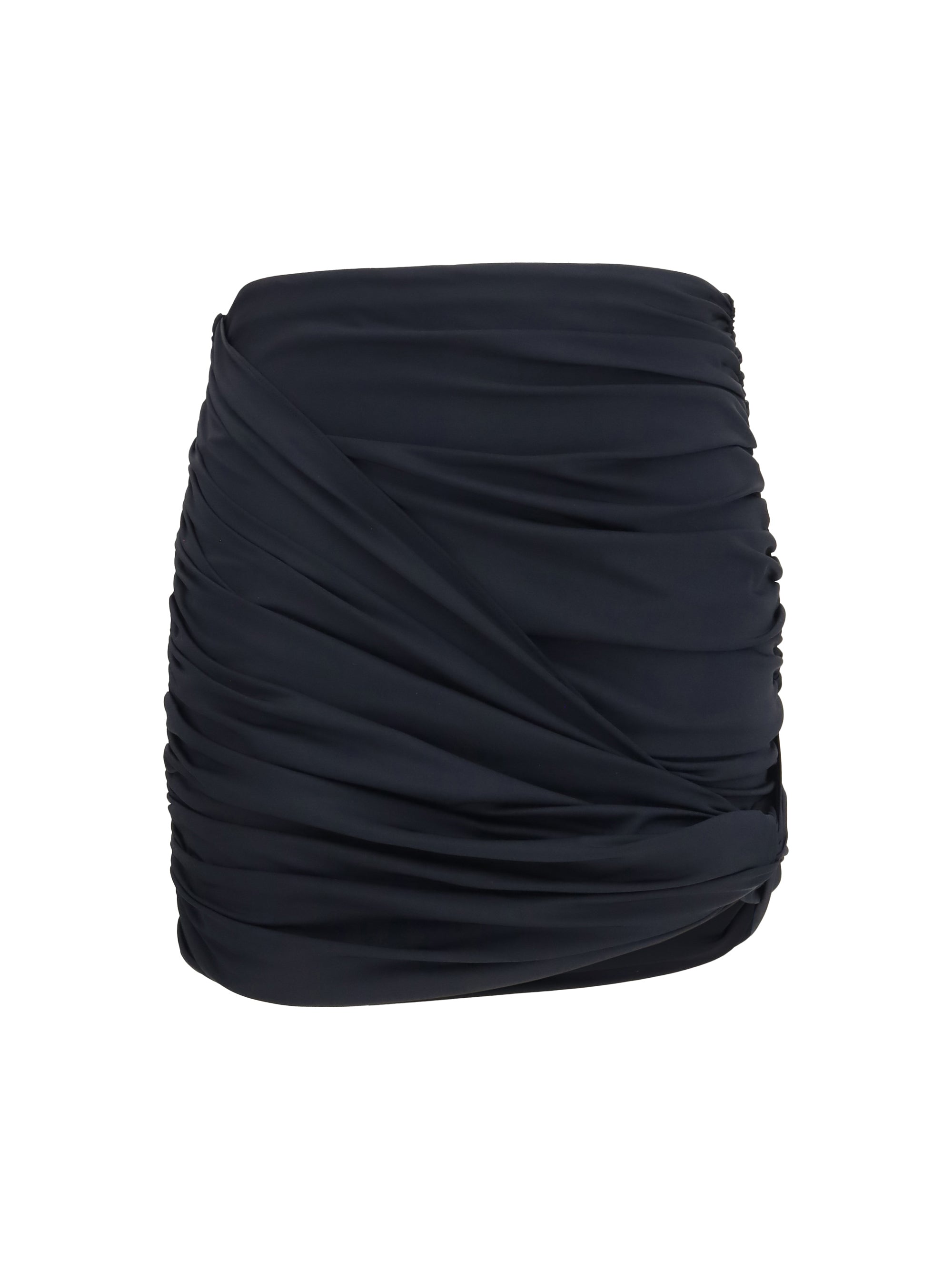Magda Butrym Draped Swim Mini Skirt — Black