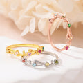 Personalizado 1-6 Vines Flores Birthstones Sterling Silver Ring Dainty Jewelry Birthday Anniversary Mother's Day Gift for Women