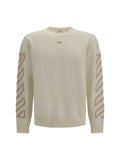 Off-White Arrow Fuzzy Sweater — Cream